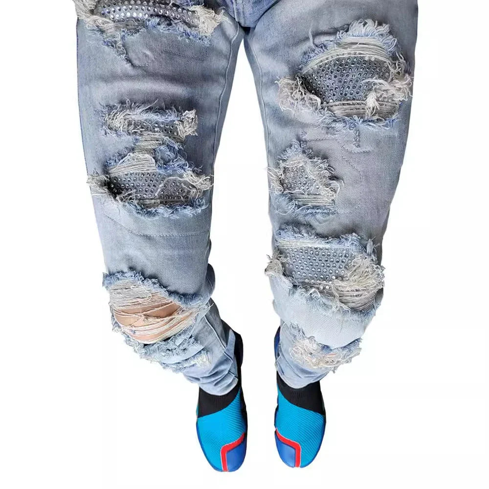 American street fashion jeans
